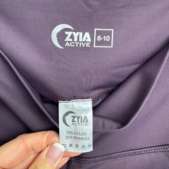 EUC - Zyia Wine (purple) Brilliant Capris - Size 8-10 - Picture 7 of 7